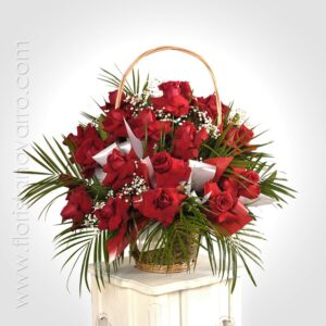 Cesta De Rosas Clásica