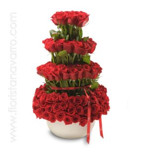 Colosal pastel de rosas
