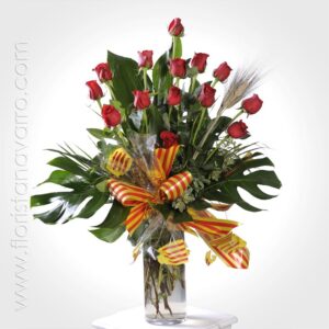 Jarrón 18 Rosas Especial Sant Jordi