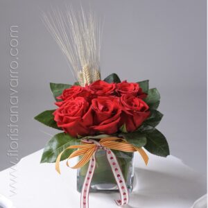 Mini Jarrón De Rosas
