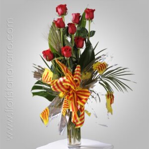 Jarrón 8 Rosas Especial Sant Jordi